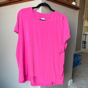 Athleta Bright Pink Short Sleeve Tee